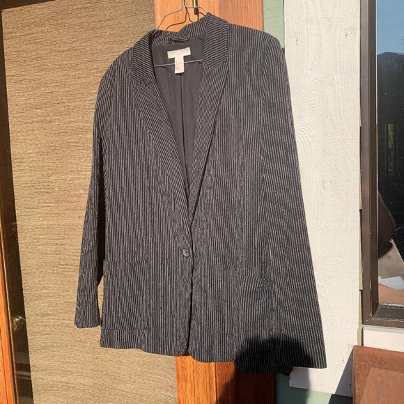 H&M Striped One-Button Blazer - Picture 2 of 4